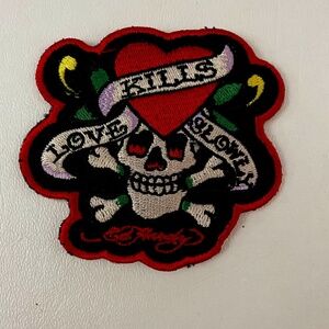 Ed Hardy Love Kills Iron on Patch Appliqué Embroidered Sewing (Small)
